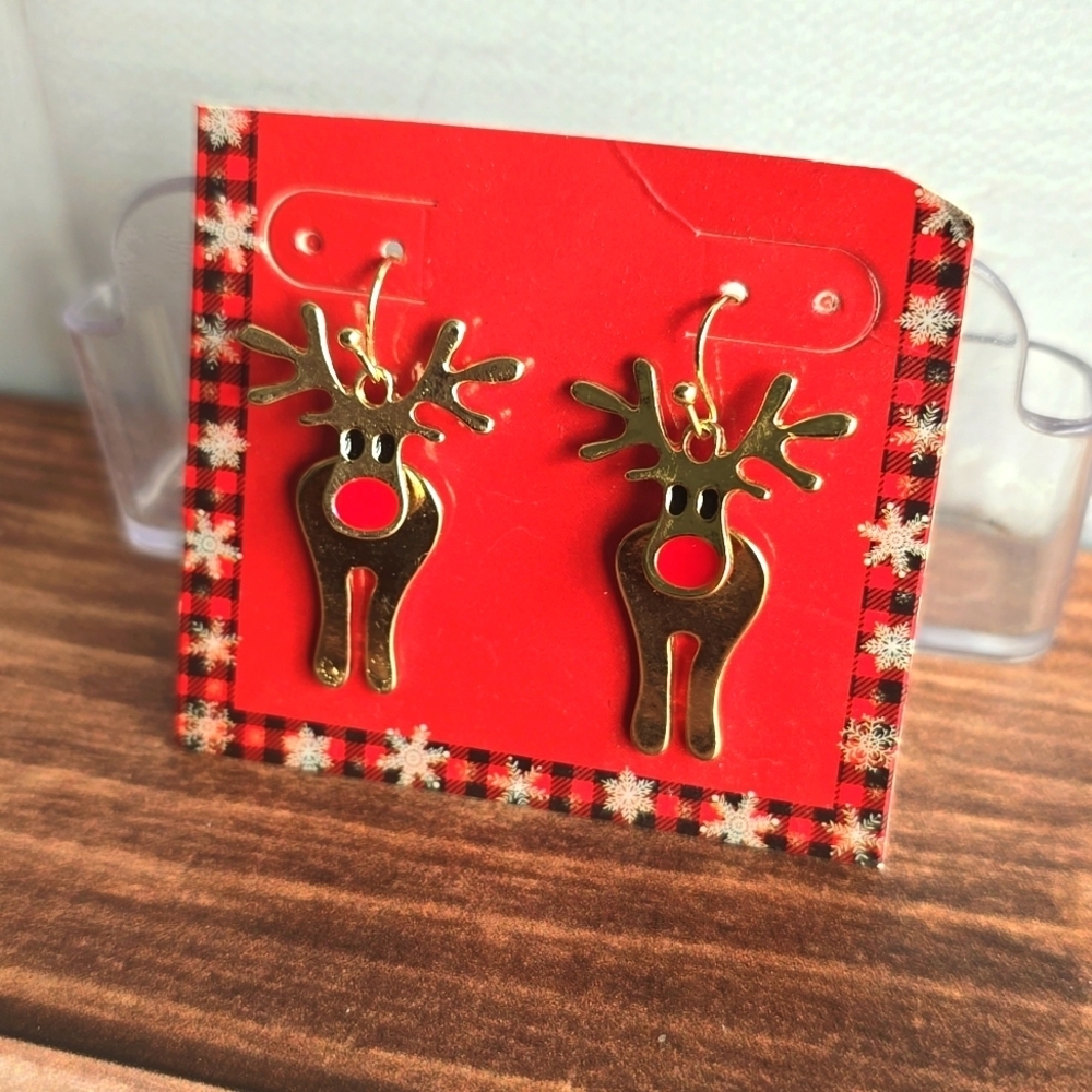 💜-HOLIDAY REINDEER EARRINGS
